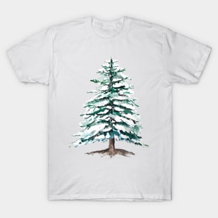 pine tree covering with snow T-Shirt